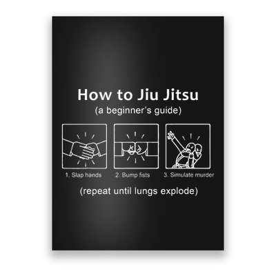 Bjj Gifts Beginner Jiu Jitsu Guide Funny Brazilian Jiu Jitsu Poster