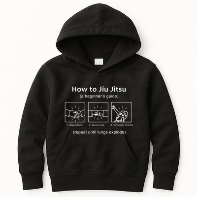 Bjj Gifts Beginner Jiu Jitsu Guide Funny Brazilian Jiu Jitsu Kids Hoodie