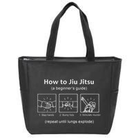Bjj Gifts Beginner Jiu Jitsu Guide Funny Brazilian Jiu Jitsu Zip Tote Bag
