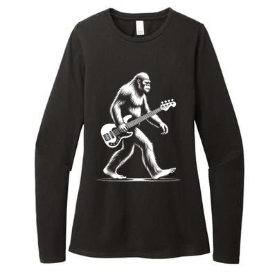 Bass Guitarist Bigfoot Bass Guitar Player Sasquatch Gift Womens CVC Long Sleeve Shirt