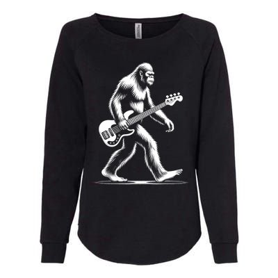 Bass Guitarist Bigfoot Bass Guitar Player Sasquatch Gift Womens California Wash Sweatshirt