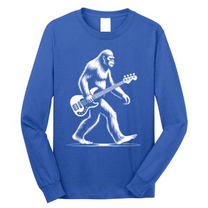 Bass Guitarist Bigfoot Bass Guitar Player Sasquatch Gift Long Sleeve Shirt