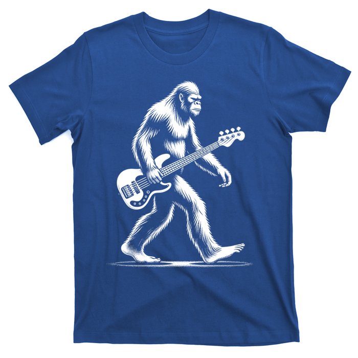 Bass Guitarist Bigfoot Bass Guitar Player Sasquatch Gift T-Shirt