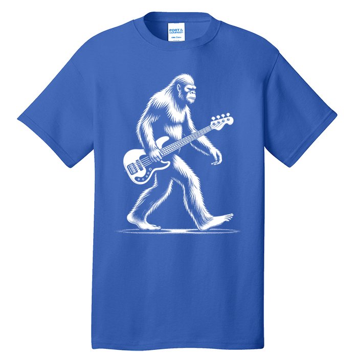 Bass Guitarist Bigfoot Bass Guitar Player Sasquatch Gift Tall T-Shirt