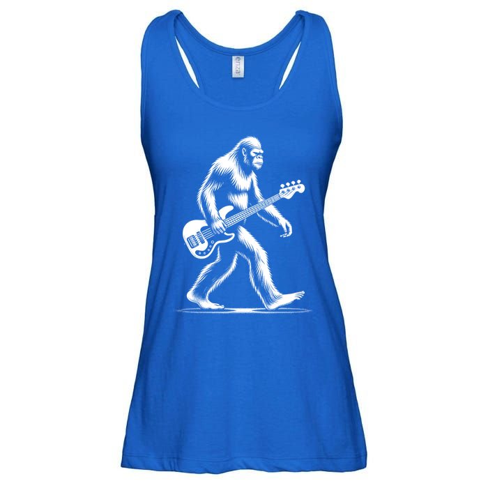 Bass Guitarist Bigfoot Bass Guitar Player Sasquatch Gift Ladies Essential Flowy Tank