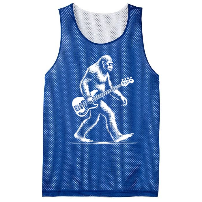 Bass Guitarist Bigfoot Bass Guitar Player Sasquatch Gift Mesh Reversible Basketball Jersey Tank