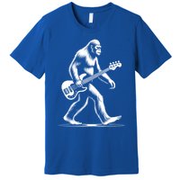 Bass Guitarist Bigfoot Bass Guitar Player Sasquatch Gift Premium T-Shirt