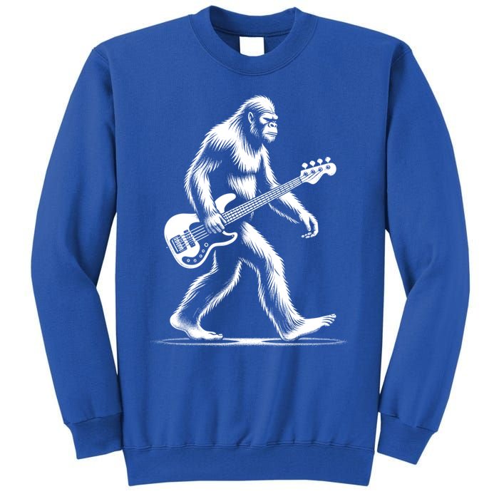 Bass Guitarist Bigfoot Bass Guitar Player Sasquatch Gift Tall Sweatshirt