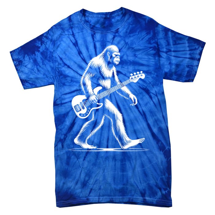 Bass Guitarist Bigfoot Bass Guitar Player Sasquatch Gift Tie-Dye T-Shirt