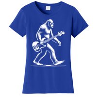 Bass Guitarist Bigfoot Bass Guitar Player Sasquatch Gift Women's T-Shirt