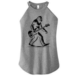 Bass Guitarist Bigfoot Bass Guitar Player Sasquatch Gift Women's Perfect Tri Rocker Tank