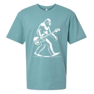 Bass Guitarist Bigfoot Bass Guitar Player Sasquatch Gift Sueded Cloud Jersey T-Shirt