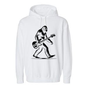 Bass Guitarist Bigfoot Bass Guitar Player Sasquatch Gift Garment-Dyed Fleece Hoodie