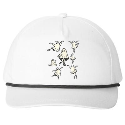 Ballet Ghost Ballet Dancer Spooky Dance Teacher Halloween Snapback Five-Panel Rope Hat