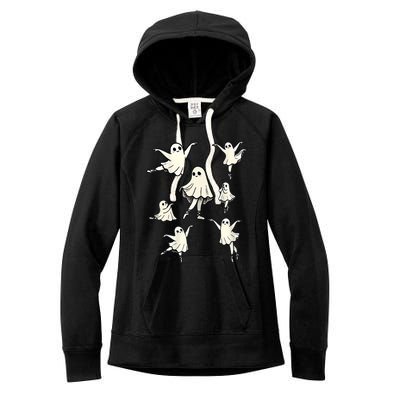 Ballet Ghost Ballet Dancer Spooky Dance Teacher Halloween Women's Fleece Hoodie