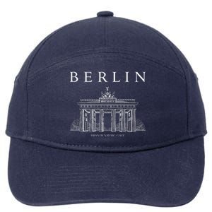 Berlin Germany Brandenburg Gate 7-Panel Snapback Hat