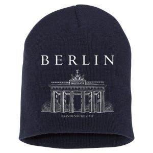 Berlin Germany Brandenburg Gate Short Acrylic Beanie