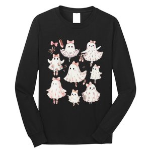 Ballet Ghost Ballet Dancer Spooky Dance Teacher Halloween Long Sleeve Shirt