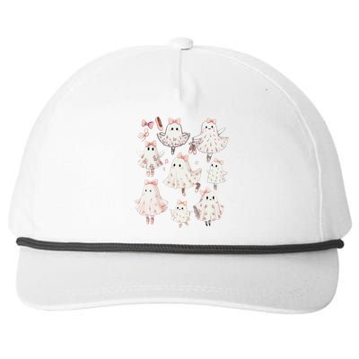 Ballet Ghost Ballet Dancer Spooky Dance Teacher Halloween Snapback Five-Panel Rope Hat