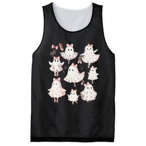 Ballet Ghost Ballet Dancer Spooky Dance Teacher Halloween Mesh Reversible Basketball Jersey Tank