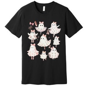 Ballet Ghost Ballet Dancer Spooky Dance Teacher Halloween Premium T-Shirt