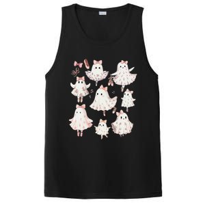 Ballet Ghost Ballet Dancer Spooky Dance Teacher Halloween PosiCharge Competitor Tank