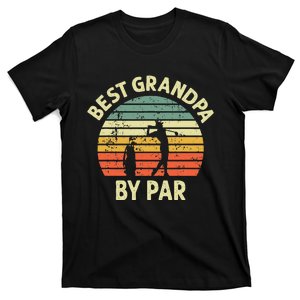 Best Grandpa By Par Golf Golfer Golfing Grandfather T-Shirt