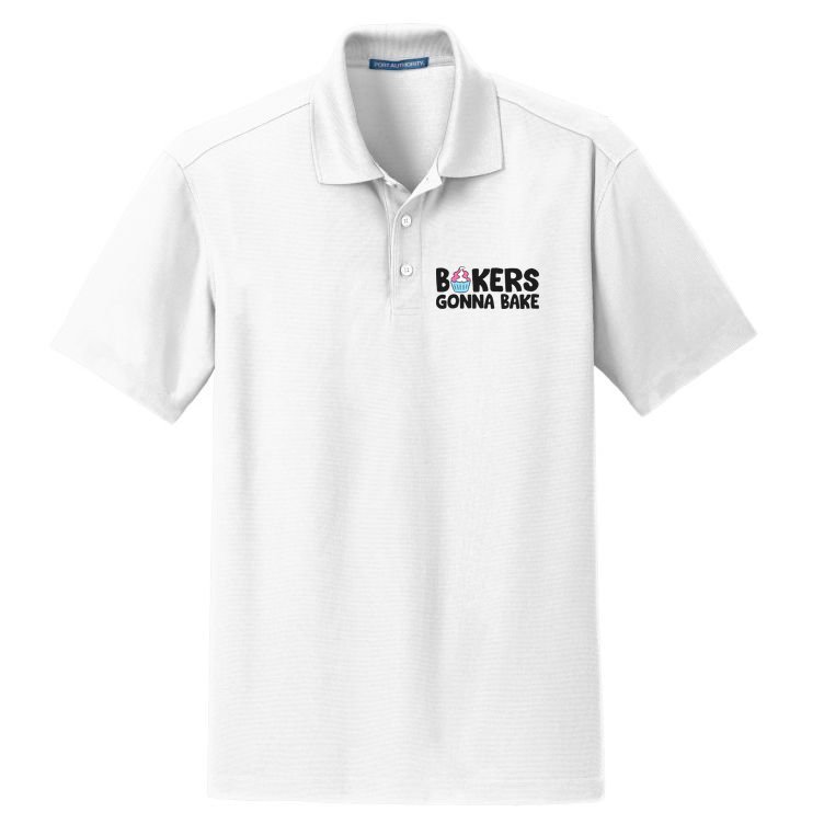 Bakers Gonna Bake Kitchen Dessert Baking Cupcakes Gift Dry Zone Grid Polo