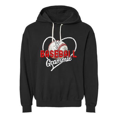 Baseball Grammie Baseball Love Baseball Player Garment-Dyed Fleece Hoodie