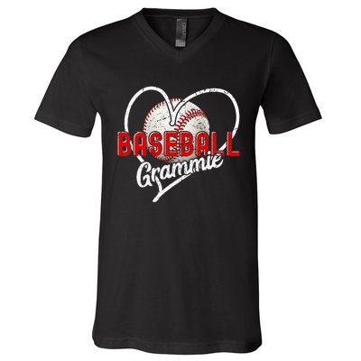 Baseball Grammie Baseball Love Baseball Player V-Neck T-Shirt