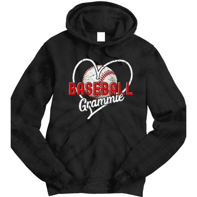 Baseball Grammie Baseball Love Baseball Player Tie Dye Hoodie