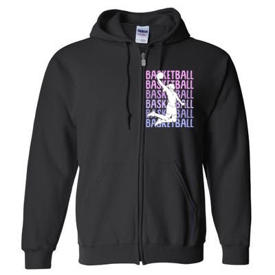 Basketball Girl Full Zip Hoodie