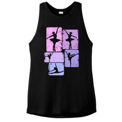 Ballerina Girl Ballet Ladies PosiCharge Tri-Blend Wicking Tank