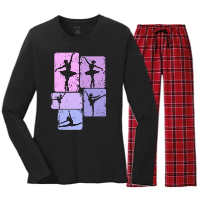 Ballerina Girl Ballet Women's Long Sleeve Flannel Pajama Set 