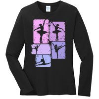 Ballerina Girl Ballet Ladies Long Sleeve Shirt