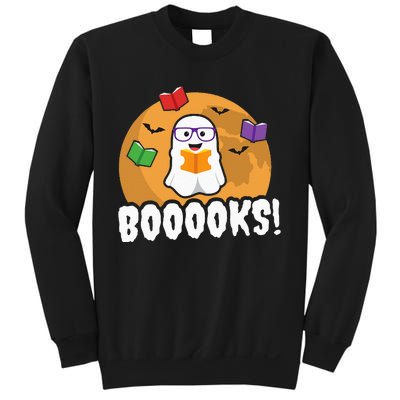 Booooks Ghost Boo Read Books Library Gift Funny Sweatshirt