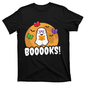 Booooks Ghost Boo Read Books Library Gift Funny T-Shirt