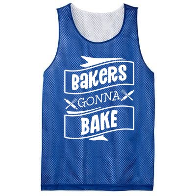 Bakers Gonna Bake Funny Baking Gift Simple Gift Mesh Reversible Basketball Jersey Tank