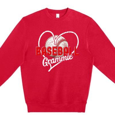 Baseball Grammie Baseball Love Baseball Player Premium Crewneck Sweatshirt