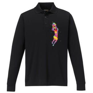 Basketball Girl Performance Long Sleeve Polo