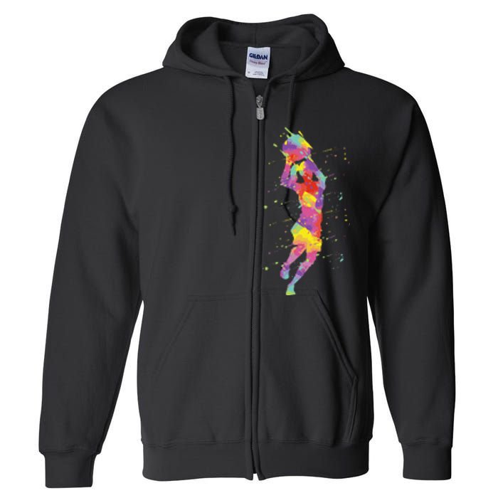 Basketball Girl Full Zip Hoodie