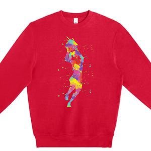 Basketball Girl Premium Crewneck Sweatshirt