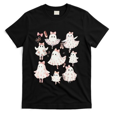 Ballet Ghost Ballet Dancer Spooky Dance Teacher Halloween T-Shirt