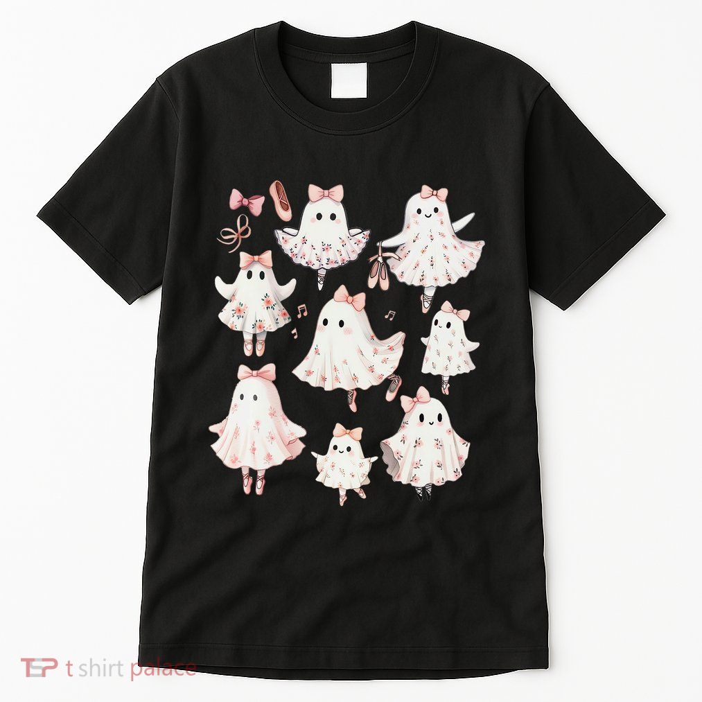 Ballet Ghost Ballet Dancer Spooky Dance Teacher Halloween Tall T-Shirt