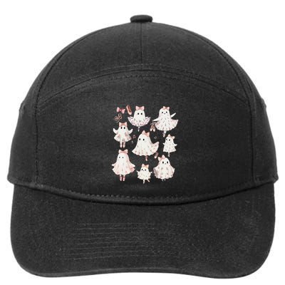 Ballet Ghost Ballet Dancer Spooky Dance Teacher Halloween 7-Panel Snapback Hat