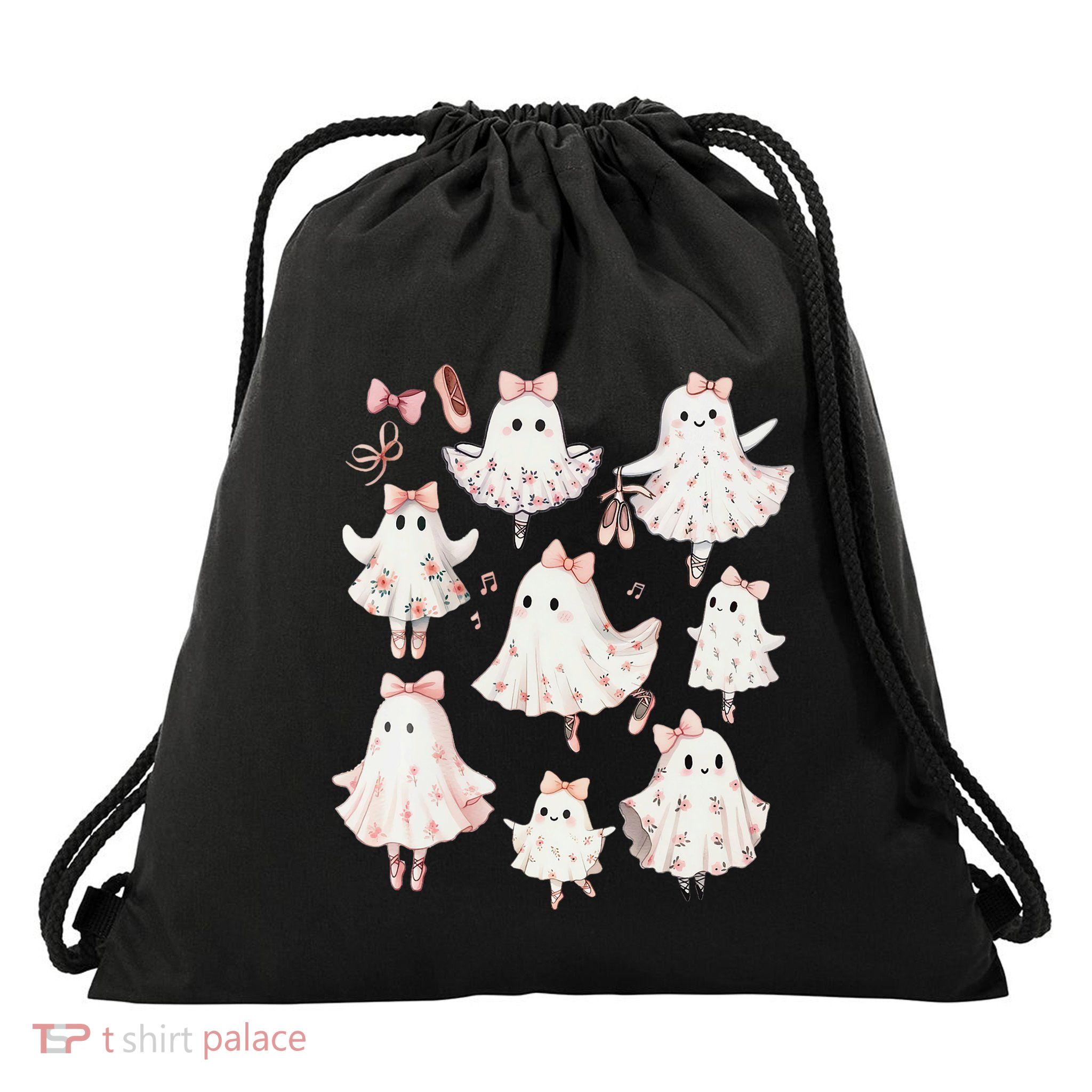Ballet Ghost Ballet Dancer Spooky Dance Teacher Halloween Drawstring Bag