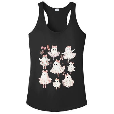 Ballet Ghost Ballet Dancer Spooky Dance Teacher Halloween Ladies PosiCharge Competitor Racerback Tank