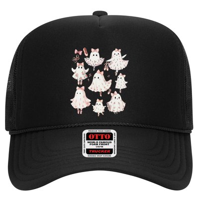 Ballet Ghost Ballet Dancer Spooky Dance Teacher Halloween Trucker Hat