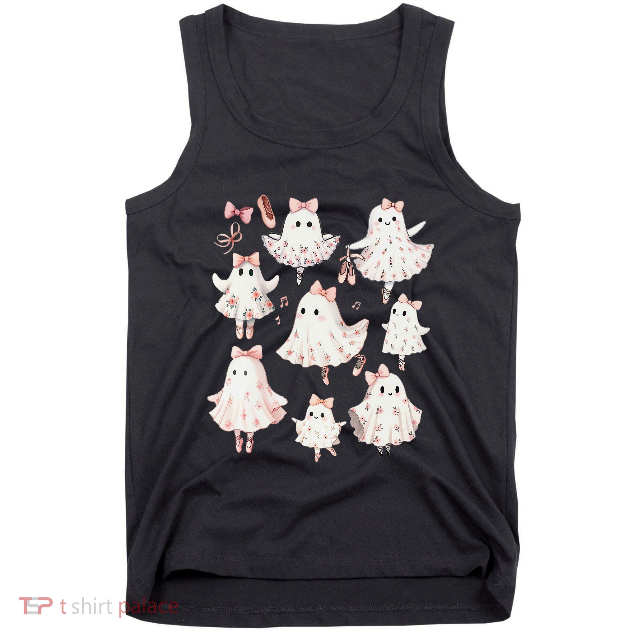 Ballet Ghost Ballet Dancer Spooky Dance Teacher Halloween Tank Top
