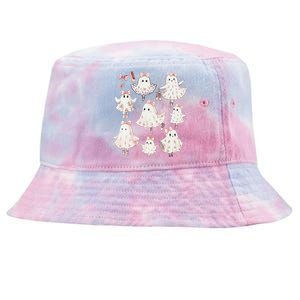 Ballet Ghost Ballet Dancer Spooky Dance Teacher Halloween Tie-Dyed Bucket Hat